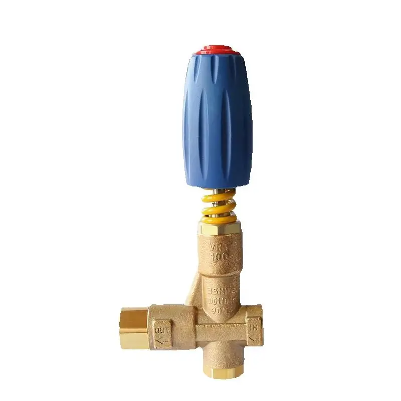 VRT High Pressure Plunger Pump Brass Safty Valve Piston Pump Pressure Regulating Valve Bypass in/oulet G1/2