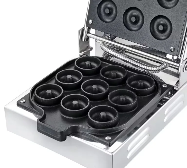 Electric Donut Maker 1300W Commercial Doughnut Machine 9 Holes Double-Sided Heating Waffle Machine Makes 9 Doughnuts