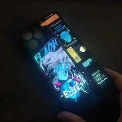 LED Call Light Up Girl Glass Phone Case For iPhone 12 11 Pro Max X Xr Xs Max 6 7 8 Plus Smart Voice Control Luminous Back Cover