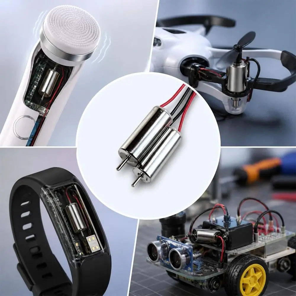 4pcs Mini 716 Model Airplane Hollow Cup Motor 7mm*16mm 1.25 terminal Cable High Speed Coreless Motor Model 3V Wire Length 130mm