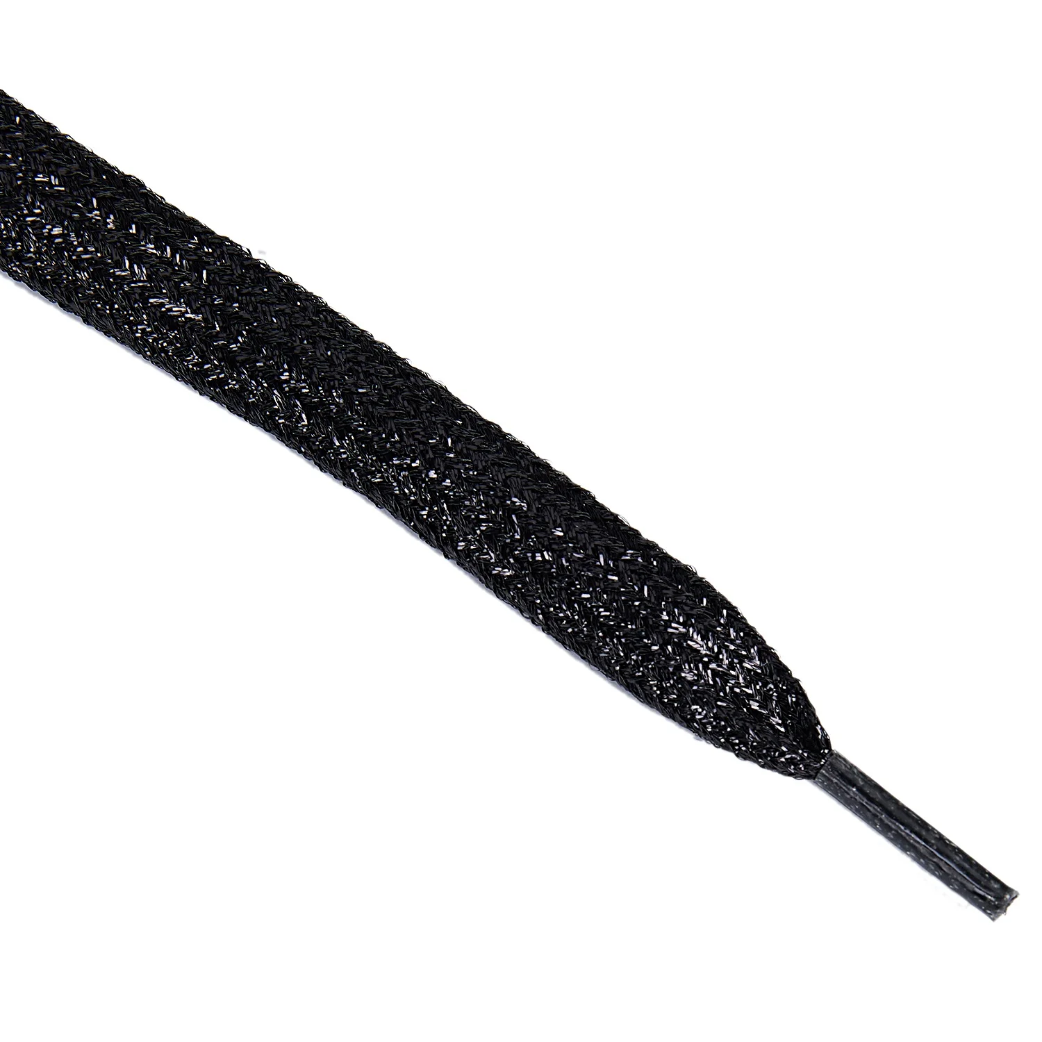 FZFZ shiny flat 1 pair laces in shoe lace black