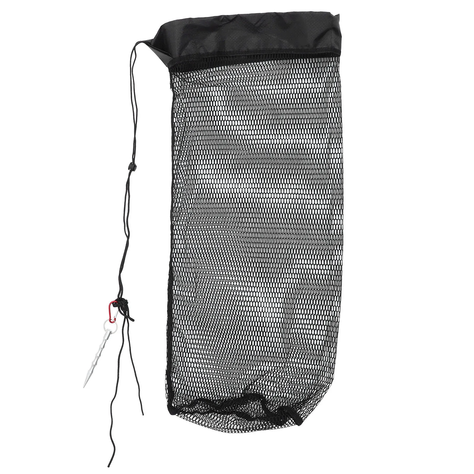 

Fishing Net 40cmx80cm Black Mouth Mesh Durable Nylon Ground Nail Live Catch Fish Crab Lobster Shrimp Nets Bag Storage Travel