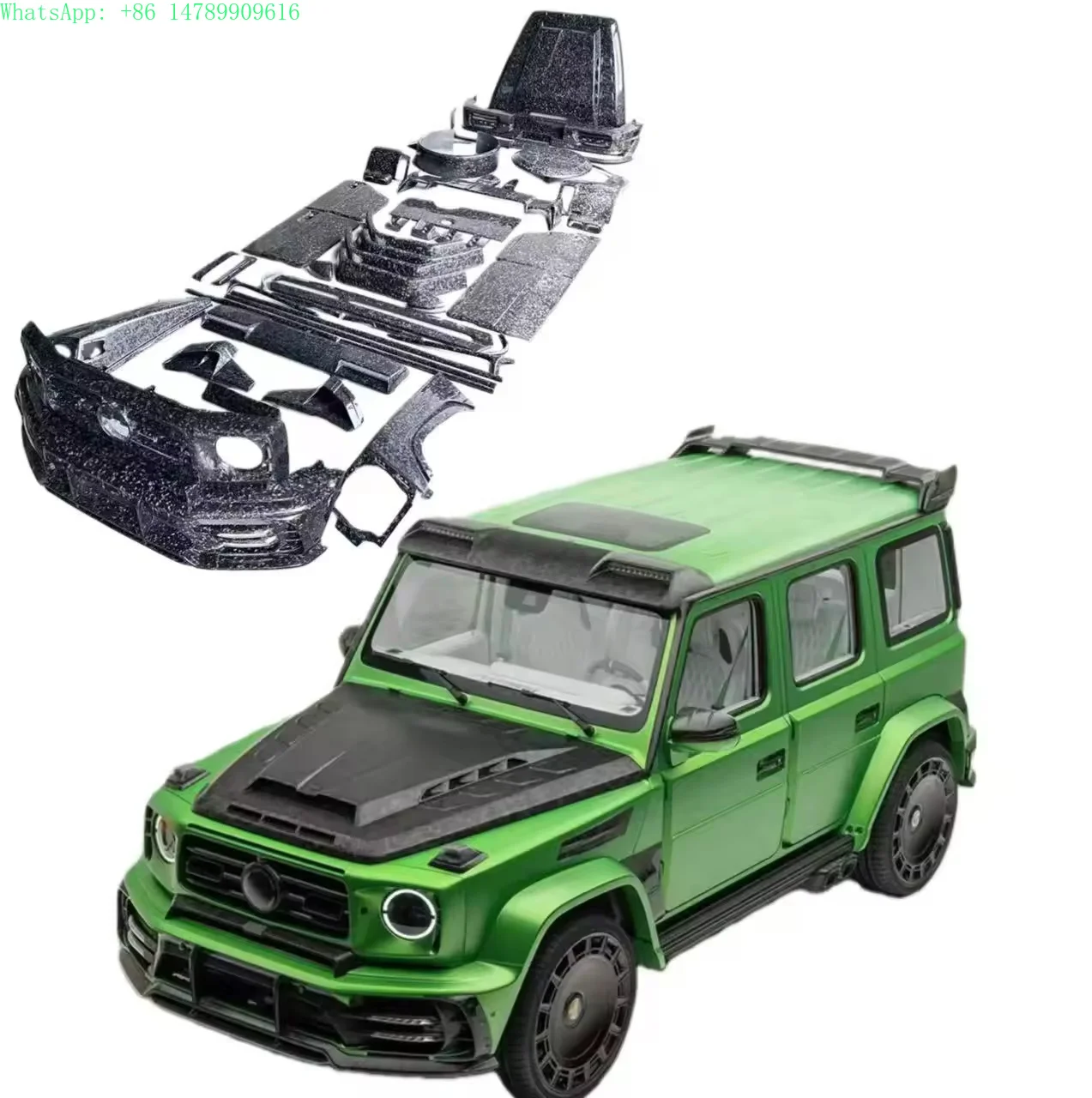 New High Quality for G-Class 464 Dry Carbon Fiber Msy Style Front/Rear Bumper Net Wheel Cover Tail P900 Upgrade