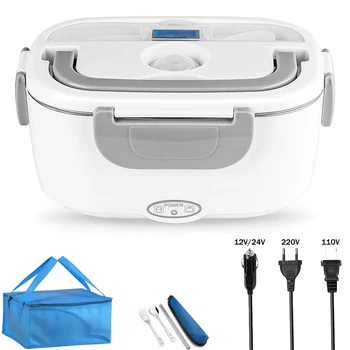 שימוש כפול בית רכב 12V 24V 220V 110V חשמלי הצהריים תיבת נירוסטה חיצוני פיקניק בית ספר עבודה מחומם מזון חם מיכל