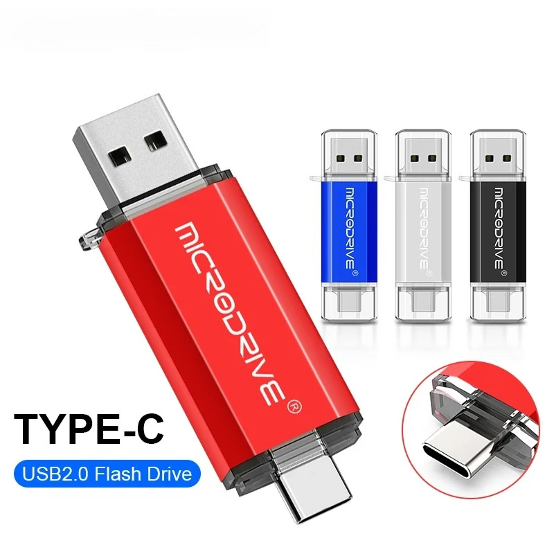 

Type C USB Flash Drive OTG 2 IN 1 USB 2.0 Micro USB Pen Drive 128GB 64GB 32GB 16GB 8GB 4GB Pendrive Flash Drive