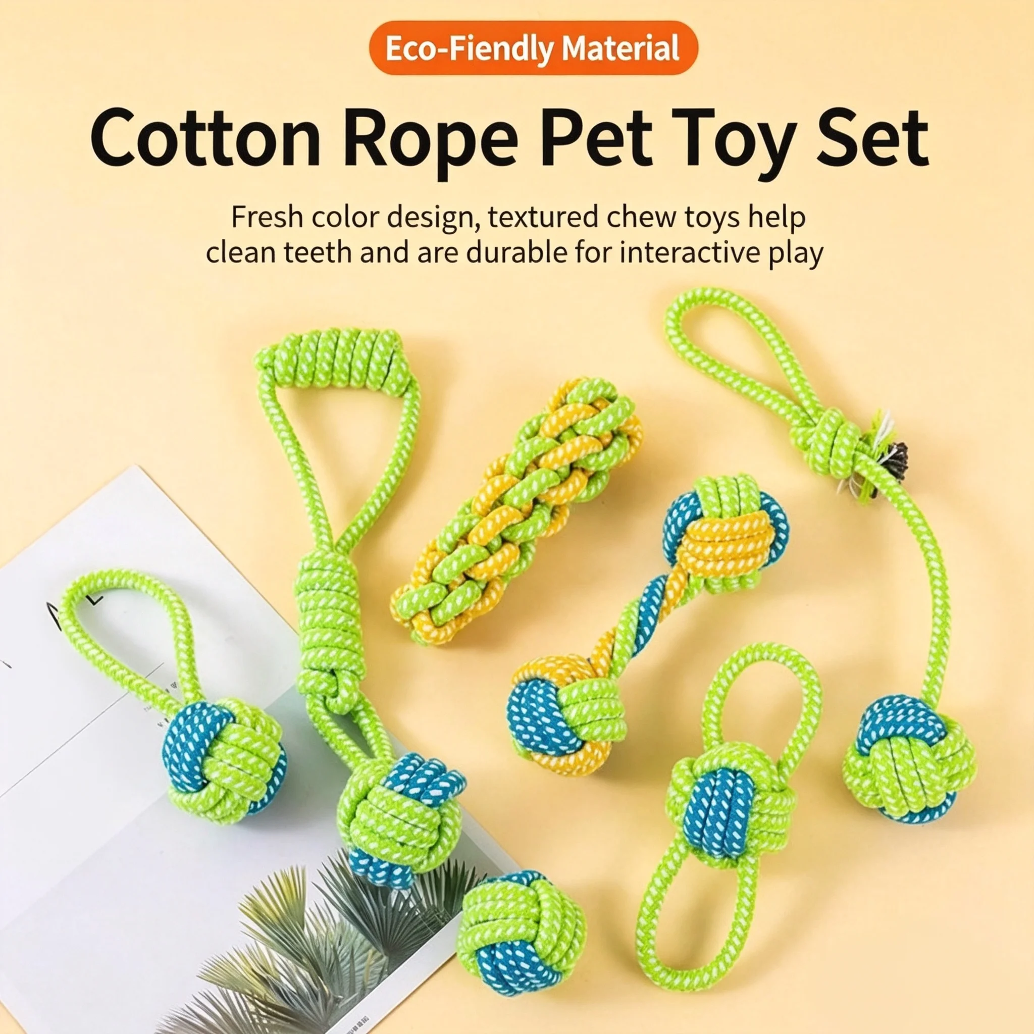 Jouets pour chiens de compagnie, pour chiens de grande et petite taille, jouet interactif en corde de coton, mini jouets pour chiens, balle pour chiens, accessoires, brosse à dents, jouet à mâcher pour chiot