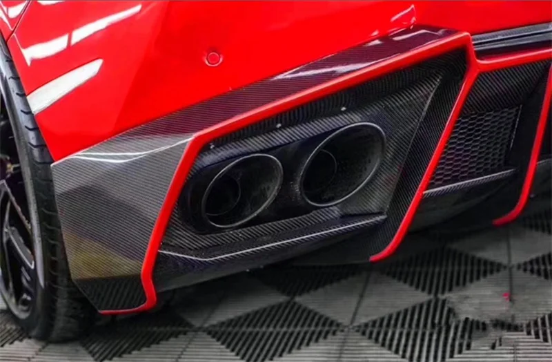 

Высококачественный задний диффузор из углеродного волокна в стиле M, комплект кузова заднего бампера для Lamborghini Huracan LP610