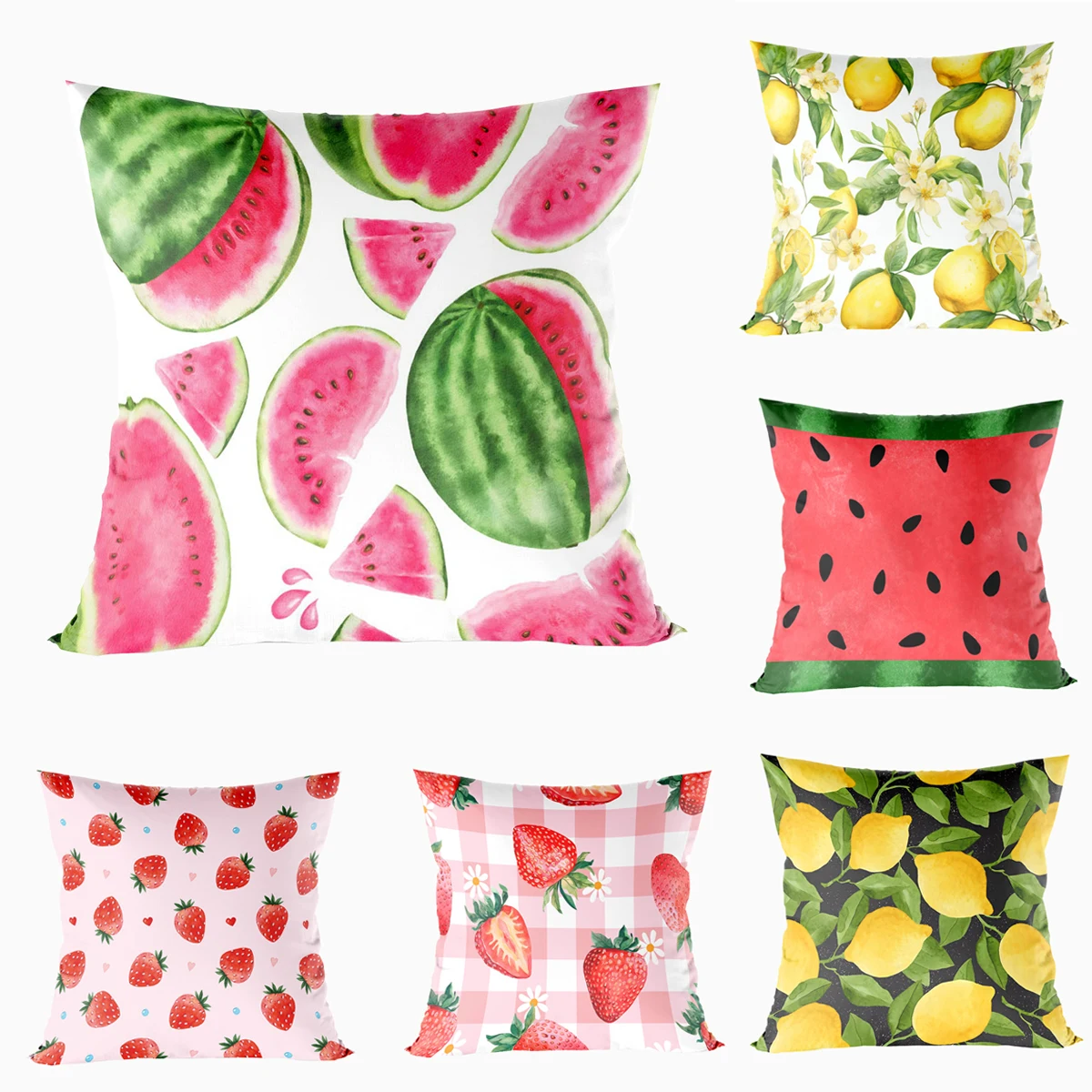 Fruit Pillowcase Summer Fruit Theme Birthday Party Decorations Kids Favors Gifts Pillow Cover Baby Shower Supplies Wedding Decor