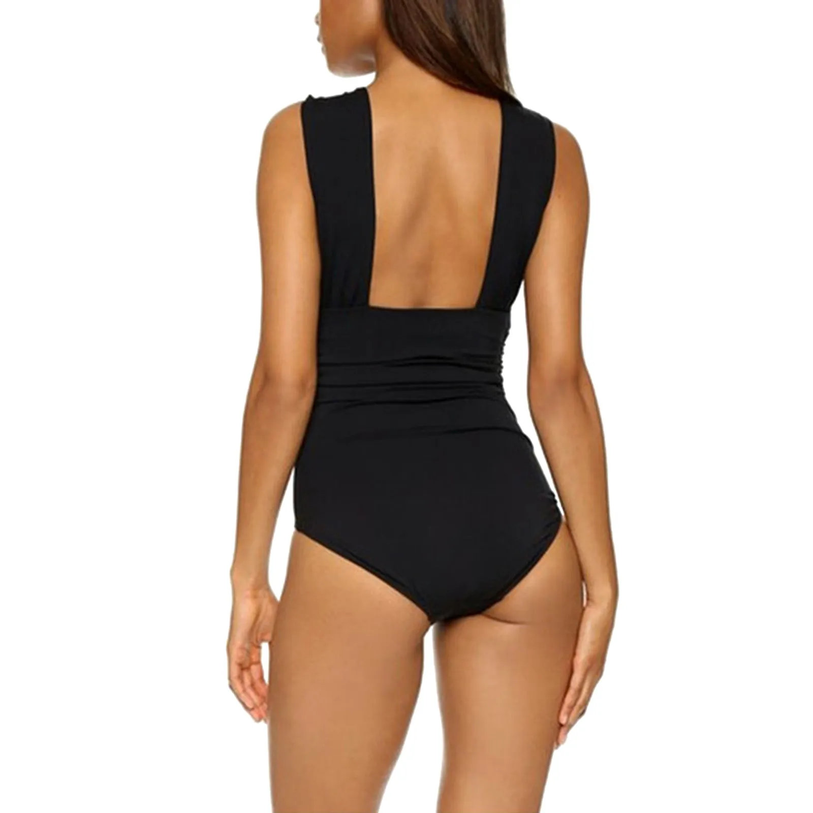 Ein Stück Badeanzug Frauen Sexy Kreuz Verband Hohe Taille Gepolsterte Solide Backless Bikini Halter Tankini Bademode Weiblichen Badeanzug