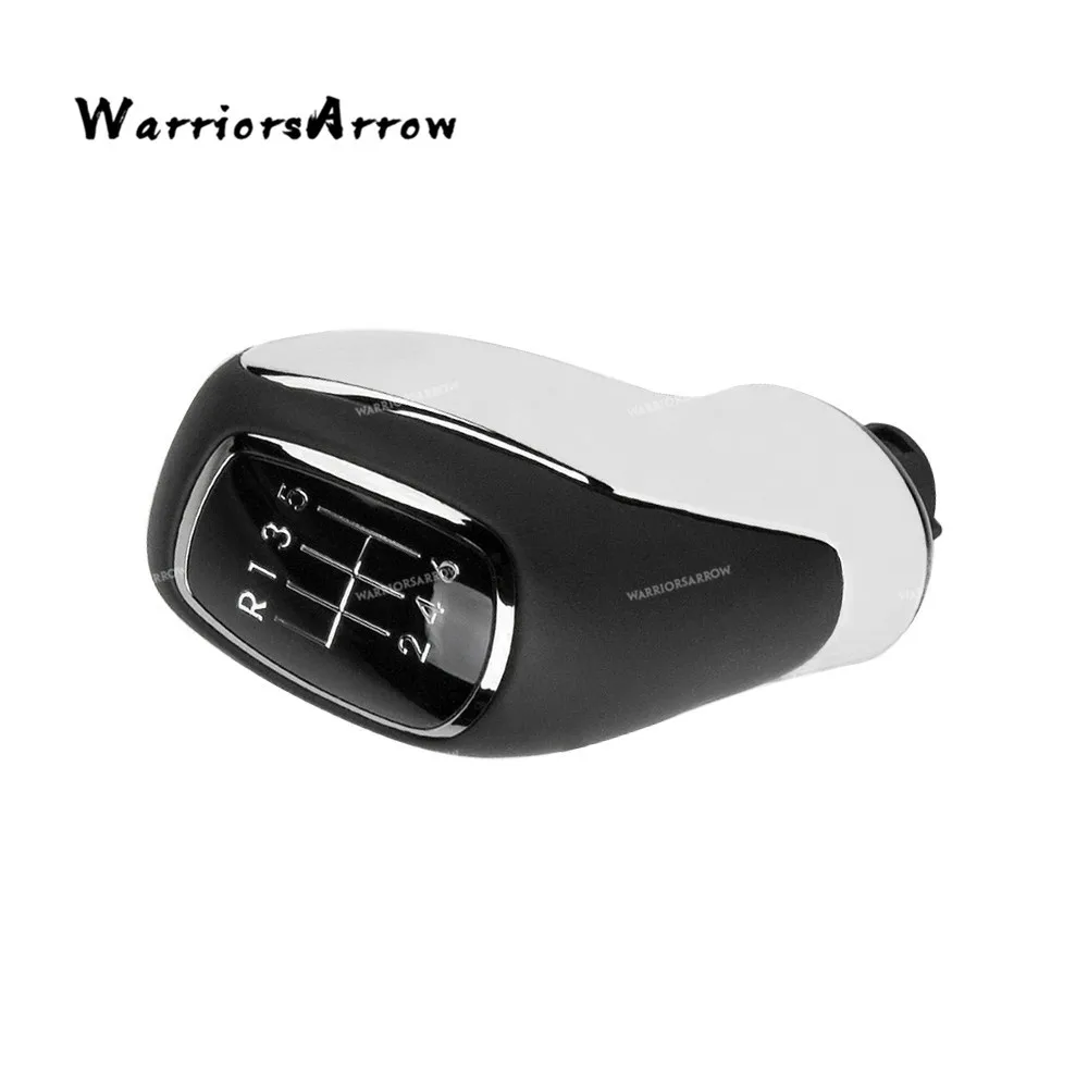 

6-Speed Leather Gear Shift Knob Black & Chrome Plastic For Hyundai Genesis Coupe 2013 2014 2015 2016 2017 43711-2M400 437112M400