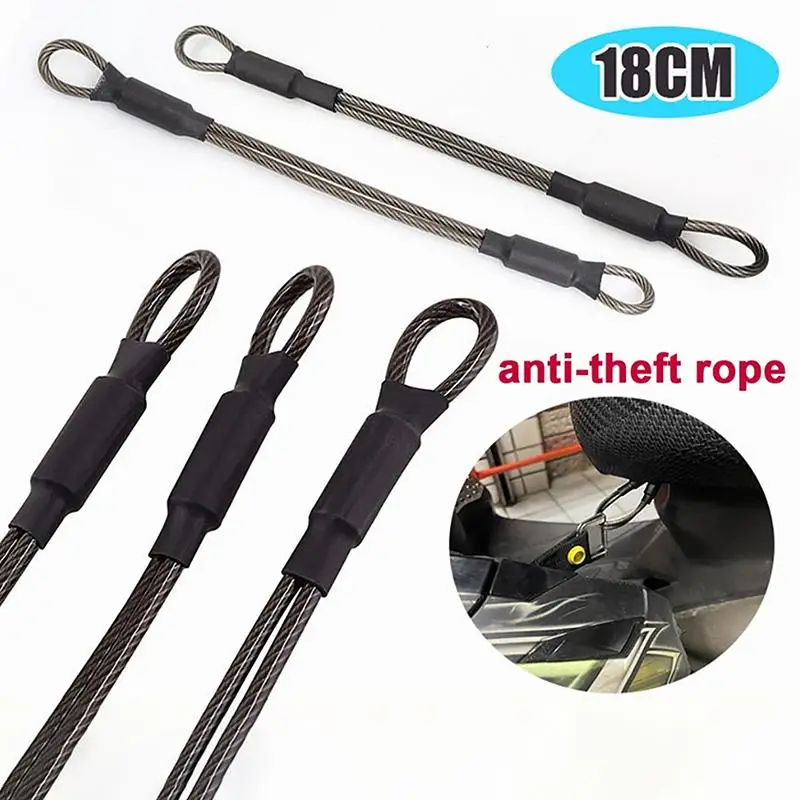 Anti-theft Reminder Rope Motorcycle Bicycle Full Helmet Storage Wire Rope Helmet Luggage Anti-theft Rope Outdoor Sports Use