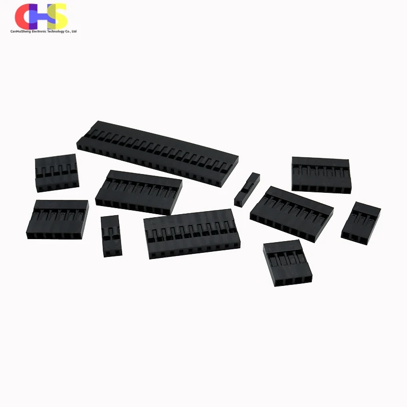 Boîtier plastique Dupont 1 rangée 2,54 mm 20-100PCS, boîtier de connecteur Dupont 1P/2P/3P/4P/5P/6P/7P/8P/9P/10P/20P