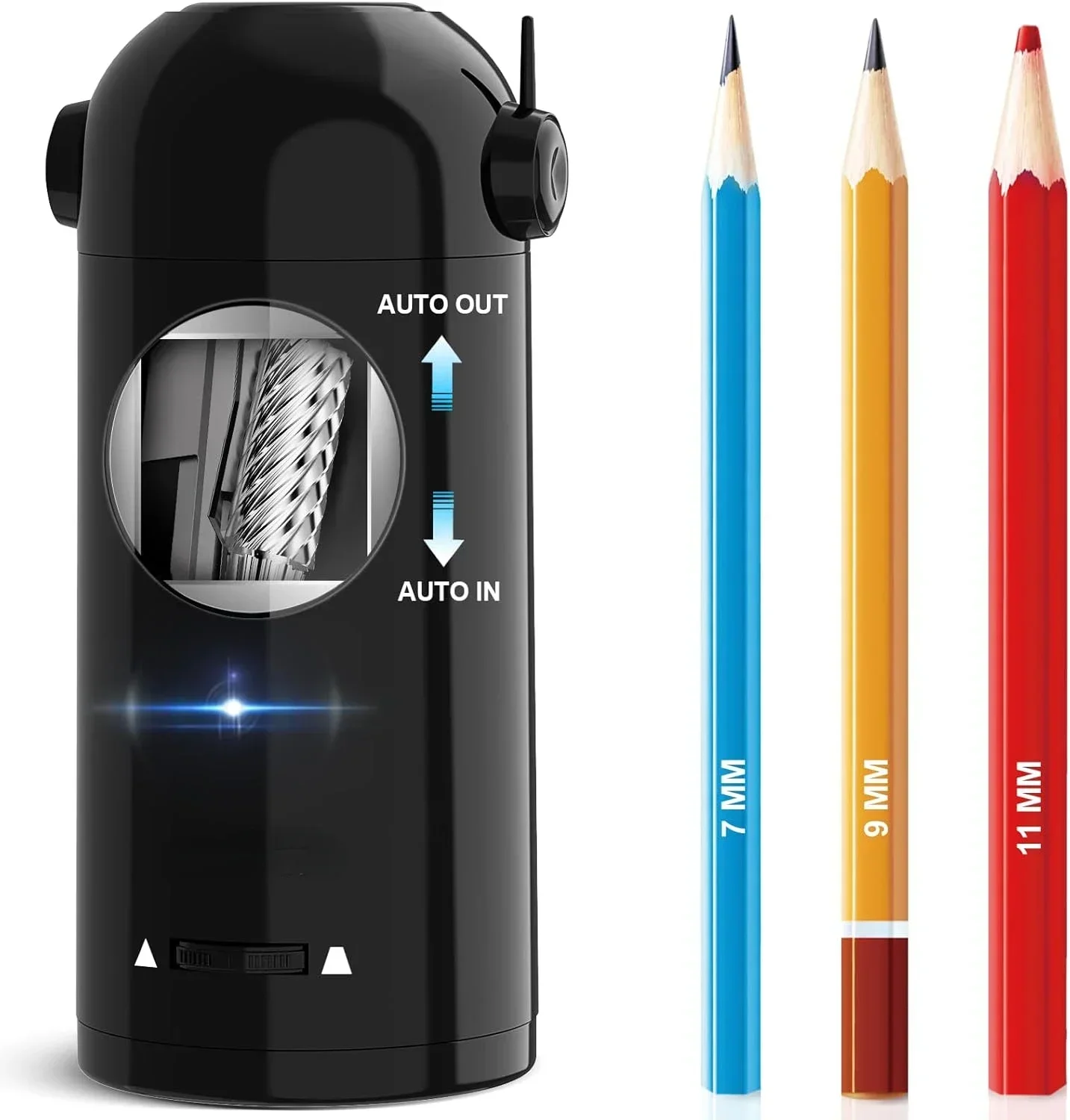 

Electric Pencil Sharpener for Colored Pencils 7-11.5mm, Robot Pencil Sharpener, Fully Automatic Rechargeable Hands-Free Pe