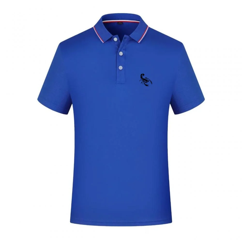 Camiseta Polo Clásica para Hombre 2026, Manga Corta, Logotipo Verde Estampado, Cómoda, Informal, para Uso Diario