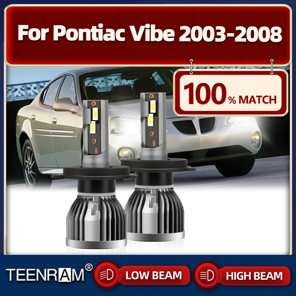 

2Pcs Super Bright 120W LED Headlight Bulbs 20000LM Car Headlamps 6000K 12V For Pontiac Vibe 2003 2004 2005 2006 2007 2008