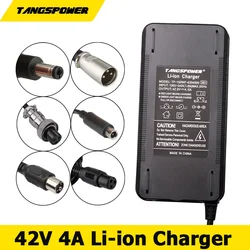 42V 4A Smart Fast Charging Lithium Battery Charger For 36V 10Series Li-ion Charger High Quality With Fan Strong Heat Dissipation