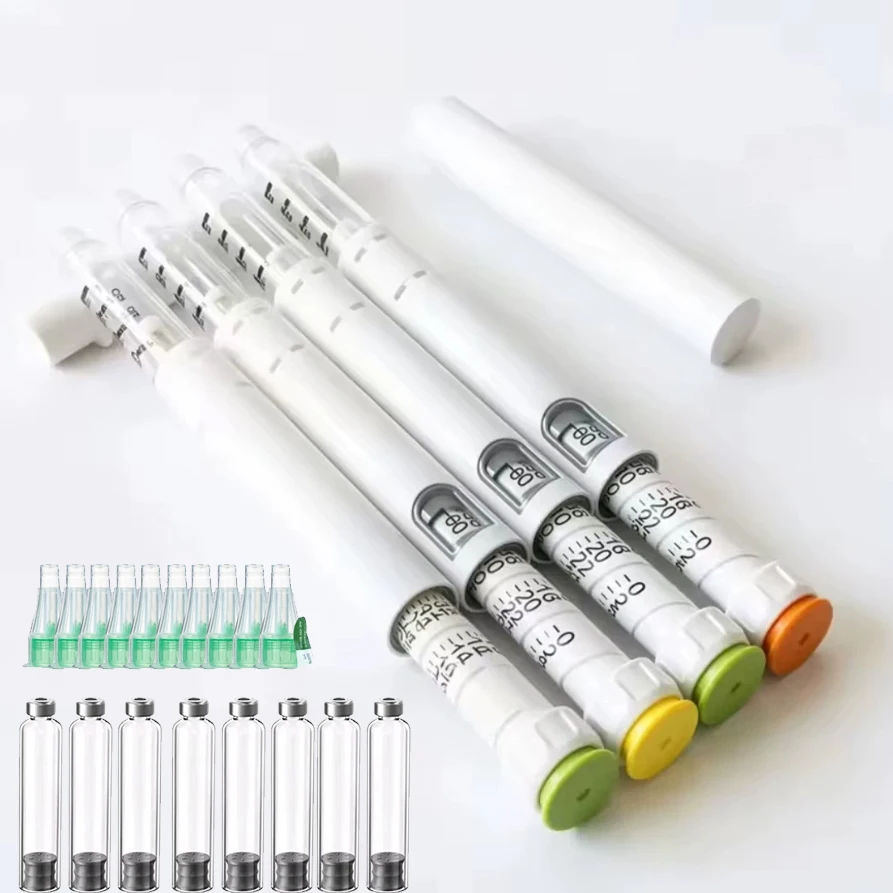 Image of 60IU Dosierbarer Injektionspen aus Kunststoff, Einweg-Insulin-Peptid-Pen, steril, mit 3ml Kartuschen & 32G 4mm Pen-Spitze