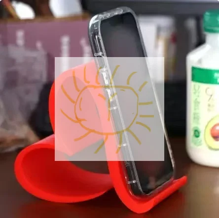 

Creative 3D Printed Heart-shaped Universal Mobile Phone Stand Home Office Desktop Ornament Birthday Valentine's Day Gift