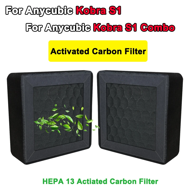 

Для Anycubic Kobra S1 Воздушный фильтр HEPA Фильтр с активированным углем Обновление токсичных газов Запасные части 3d-принтер аксессуар kobra s1