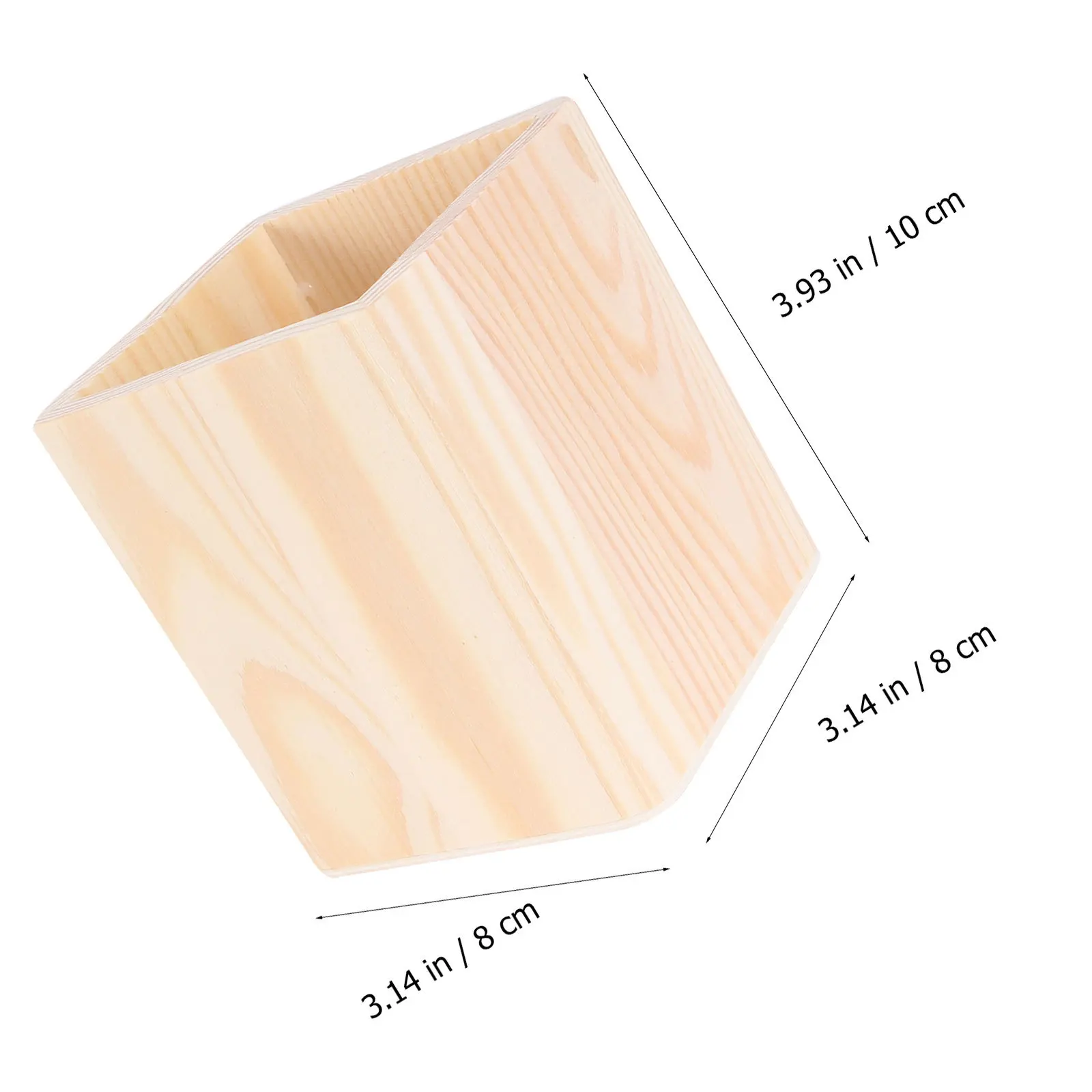 5 قطع DIY حامل قلم خشبي غير مكتمل كوب رصاص منظم سطح المكتب ريفي لمكتب المنزل فرشاة للمكياج تخزين الجدول المنظم #2