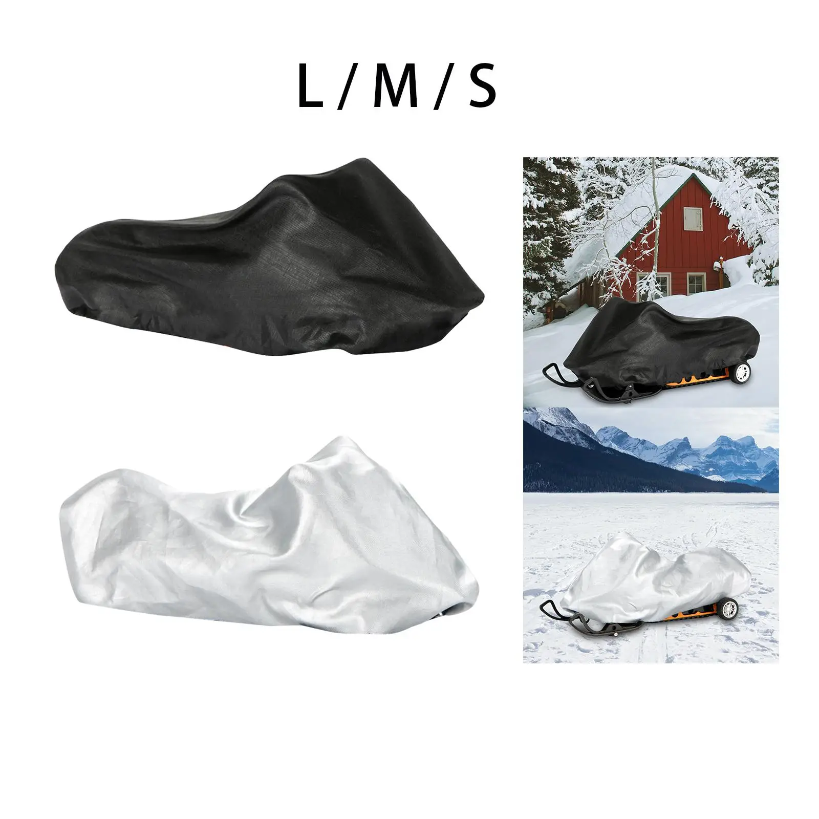 Waterproof Sled Cover for Snowmobile PVC Fiberglass Cloth with Drawstring for Adult Kids Snow Sledding