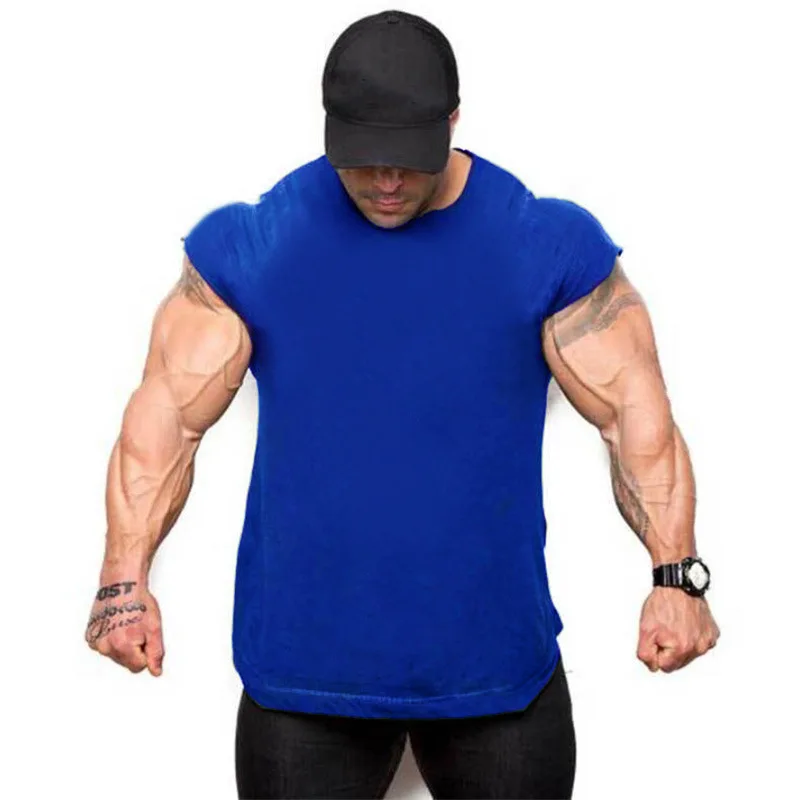 Hot Sale New Men Sport Cotton Breathable Tank Tops Cycling Gym Fitness Running Sleeveless Muscle Vests Sports Workout Clothing image 6