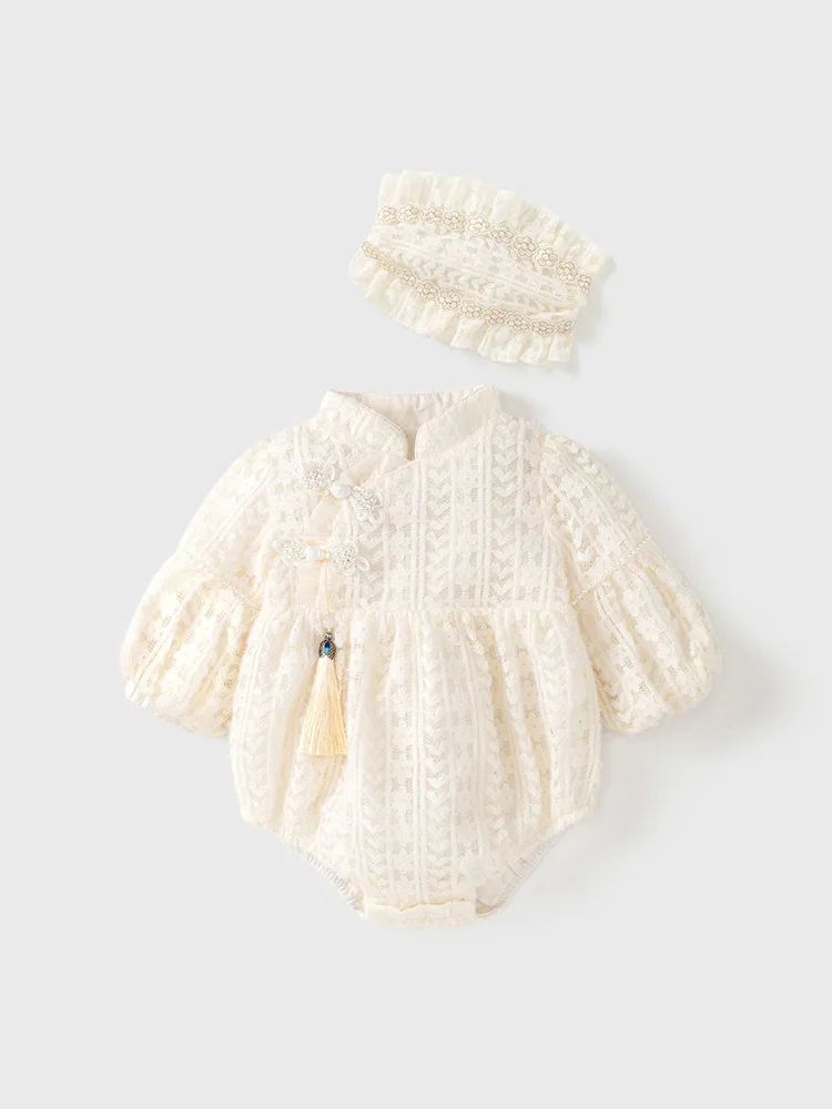 Combinaison à manches longues en dentelle pour bébé fille, Onesie, Vêtements de princesse, 1 mois, Printemps, Automne, 2022