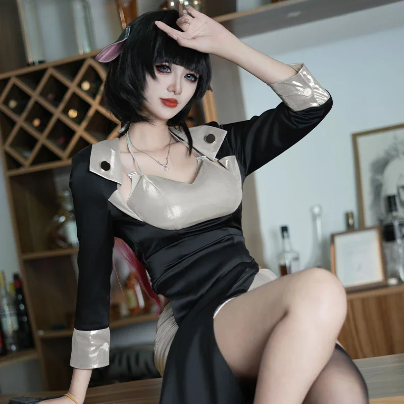 

Anime Game Role-playing Undercover Costume Halloween Festival Party Fashion Sexy Women's Maid Dress Uniform Temptation Full Set