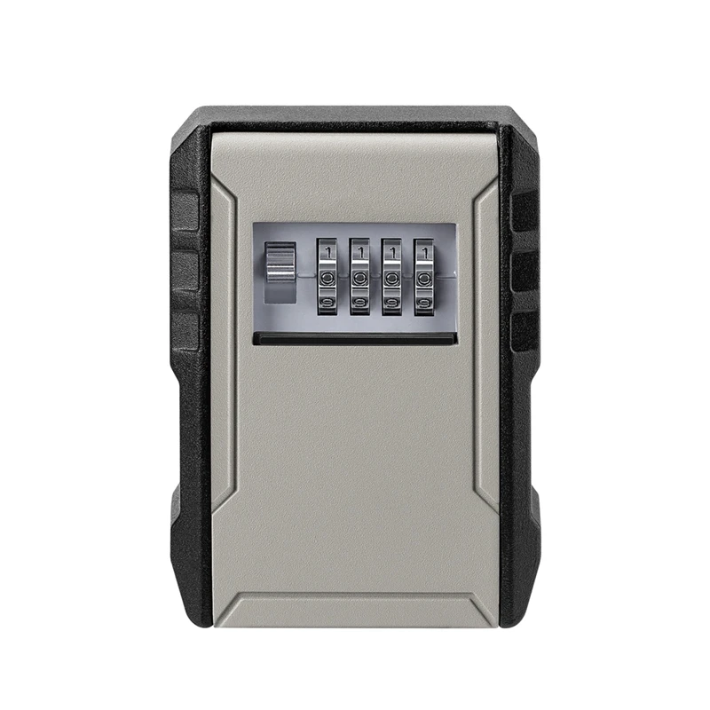 

A81M New 4 Digit Combination Key Box Wall Mounted Password Key Box Organizer Aluminum Alloy Key Storage Security Lock Outdoor