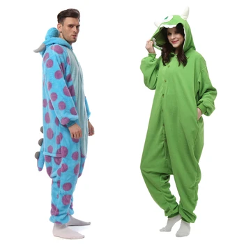 Animal kigurumi traje de halloween macacão para mulheres homens adultos pijamas monstros dos desenhos animados pijama cosplay festa homewear xxl 3xl