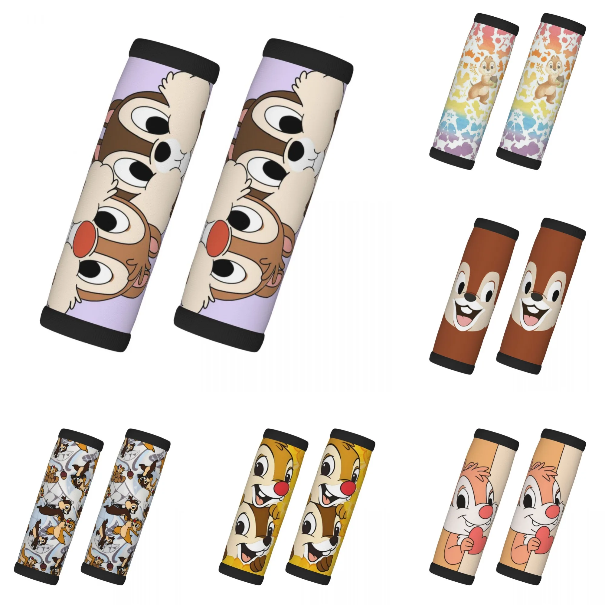

Custom Funny Cartoon Chip And Dale Grip Handle Cover For Door Handle Suitcases Travel Accessories