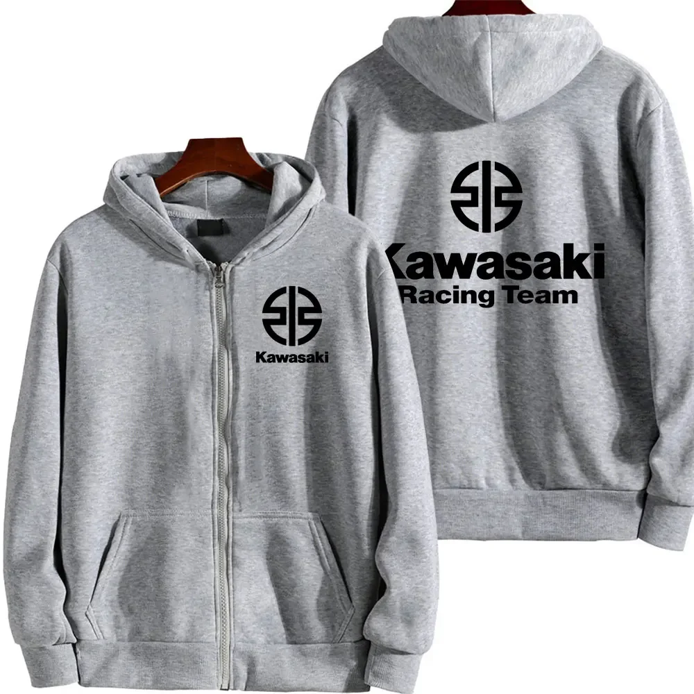 Kawasaki Racing Team Logo Men Zipper Hoodie Spring Autumn Fashion Male Oversized 2024 New Sport Women Jacket Sweatshirt  Coats