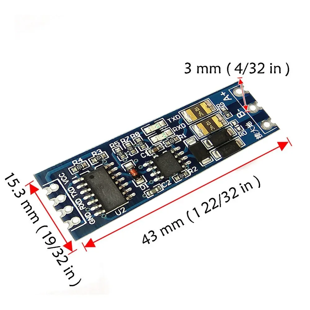 جهاز تحويل متبادل على مستوى UART التسلسلي ، لوحة شحن تنزل ، طاقة LED ، TTL tl tبدوره ، RS485 ، 1