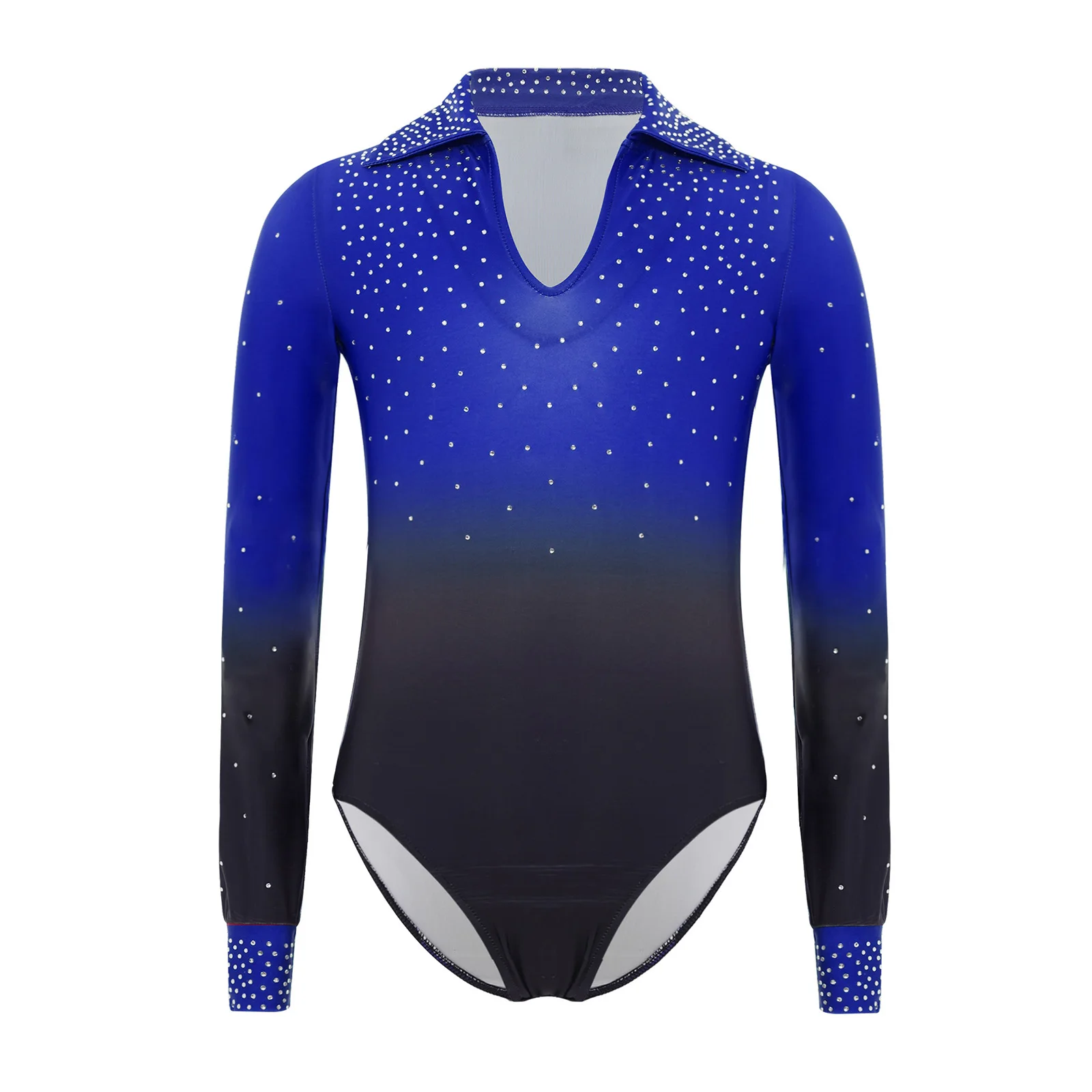 الأولاد اللاتينية الرقص البدلة الشكل التزلج زي الباليه طويلة الأكمام لامعة الراين يوتار قميص أعلى مع السراويل التانغو بذلة