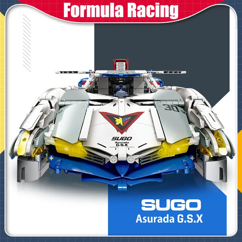 MOC Technical 3907pcs Future Formula Racing Car Model Building Blocks DIY ASURADA GSX Supercar Bricks Toys For Children Gifts