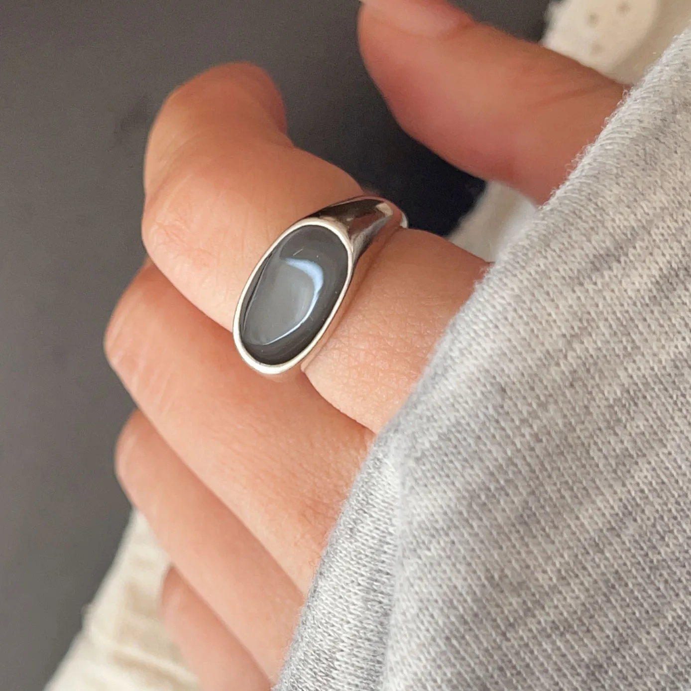 خواتم من الفضة الإسترليني عيار 925 للنساء مجوهرات راقية هندسية قابلة للتعديل على شكل قلب عريض كهدية لحفلات أعياد الميلاد