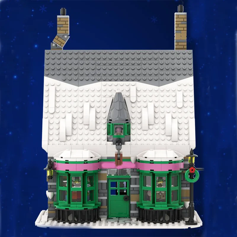 1266pcsMOC Magic Movie Modular Building Honeydukes (Hogsmeade WinterVillage) Creative StreetScene Model Building Blocks Building