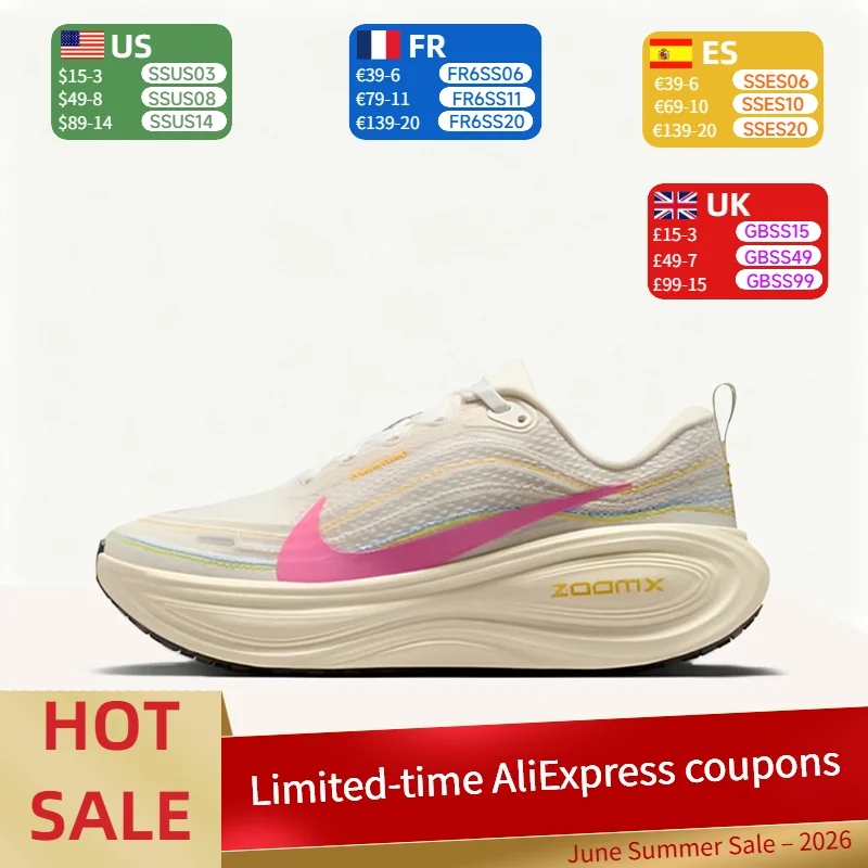 

Nike Vomero Plus Soft, Comfortable, Breathable, Durable, and Versatile Low-Top Casual Running Shoes for Women – Beige IQ1154-161
