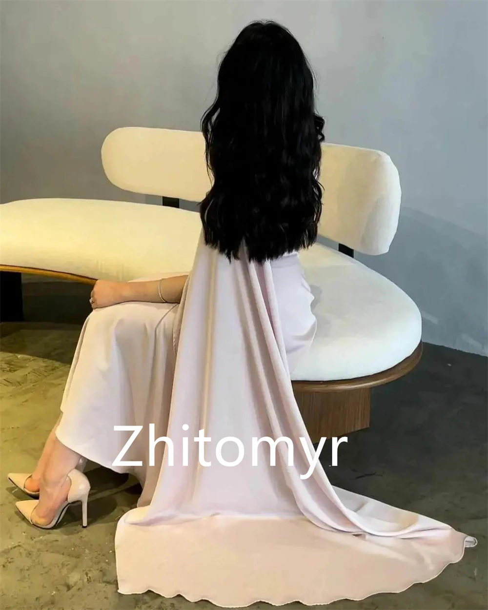 Customized Simple Sizes Available Square A-line Quinceanera Dresses Anke length Skirts Charmeuse Prom  فساتين سهره فاخره 2023