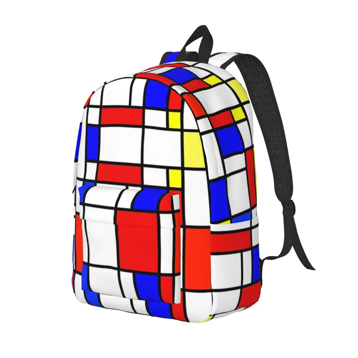 

Piet Mondrian De Stijl Backpack Daypack Large Capacity Kids BookBag School Bag Shoulder Bags for Boys Girls