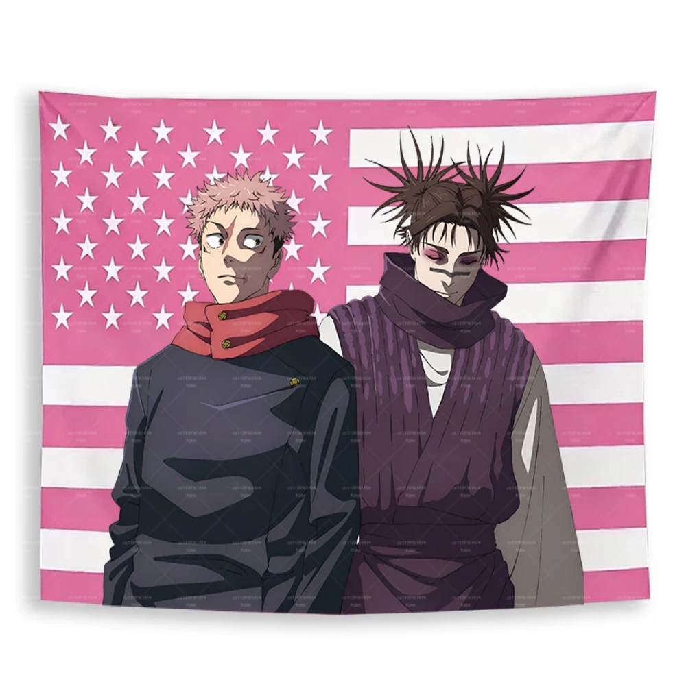 J-Jujutsu K-Kaisen C-Chousou & Y-Yuji Itadori Wandteppich - Anime-Wandbehang für Zuhause, Schlafzimmer & Anime-Fan-Raumdekoration