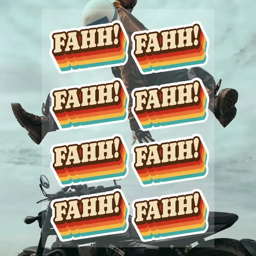 Retro Fas-HH! Sticker Pas-ck Cool Graphic Stickers Set Waterproof Vinyl Decals For Moto Helmet Car Laptop Skateboard Luggage