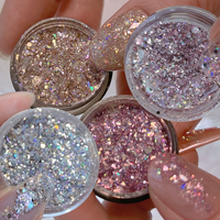 1g/Box Sparkly Nail Art Glitter Powder Mixed Shell Opal Sequins Holographic Foil Flake Decorations DIY Makeup Manicure Accessory