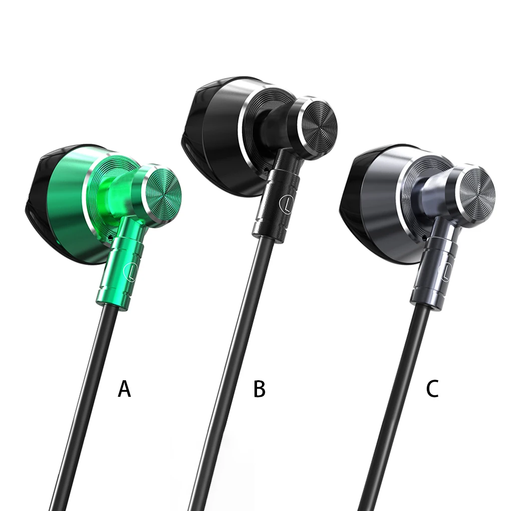 Earphone Volume Adjustable In-ear Headphone Headset Earbuds Green