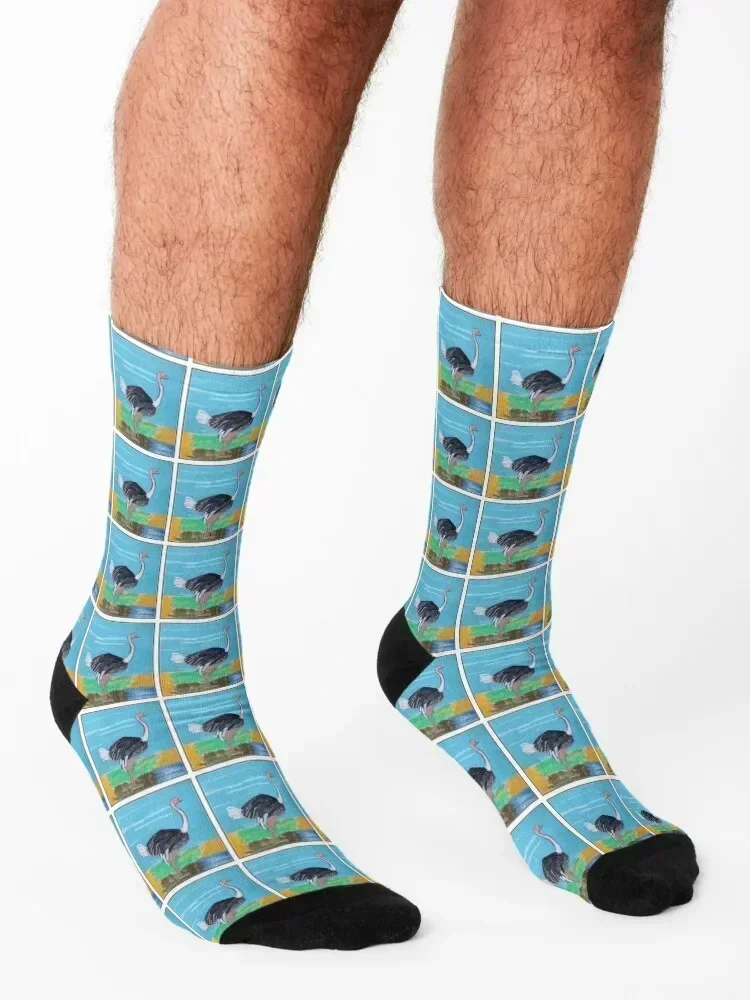 The fastest bird, the Ostrich Socks hockey halloween fashionable gifts Socks For Women Men's