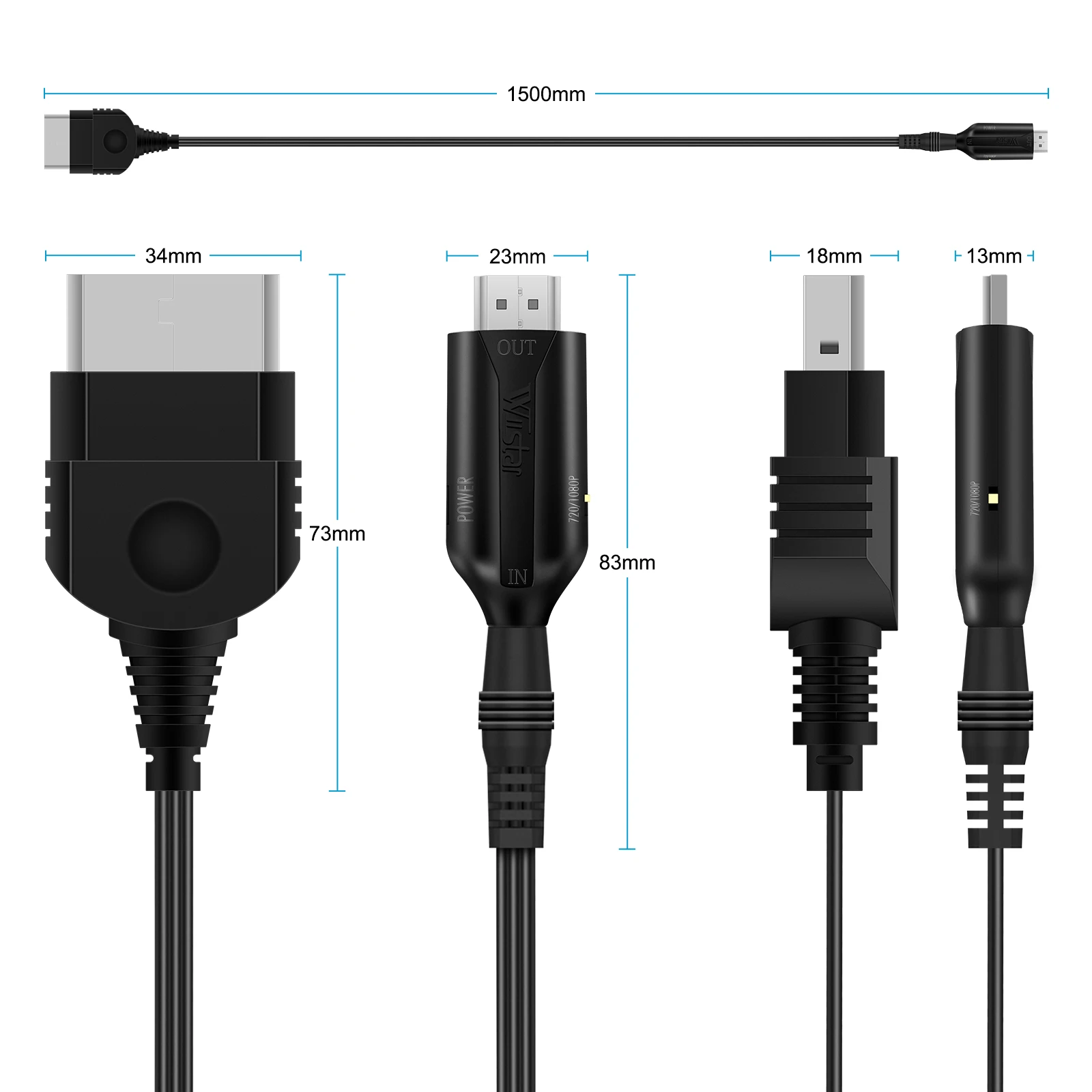 Xbox to HDMI conversion cable, the original XBOX game to HDMI, HDMI support 1080P/720P, compatible with the original XBOX