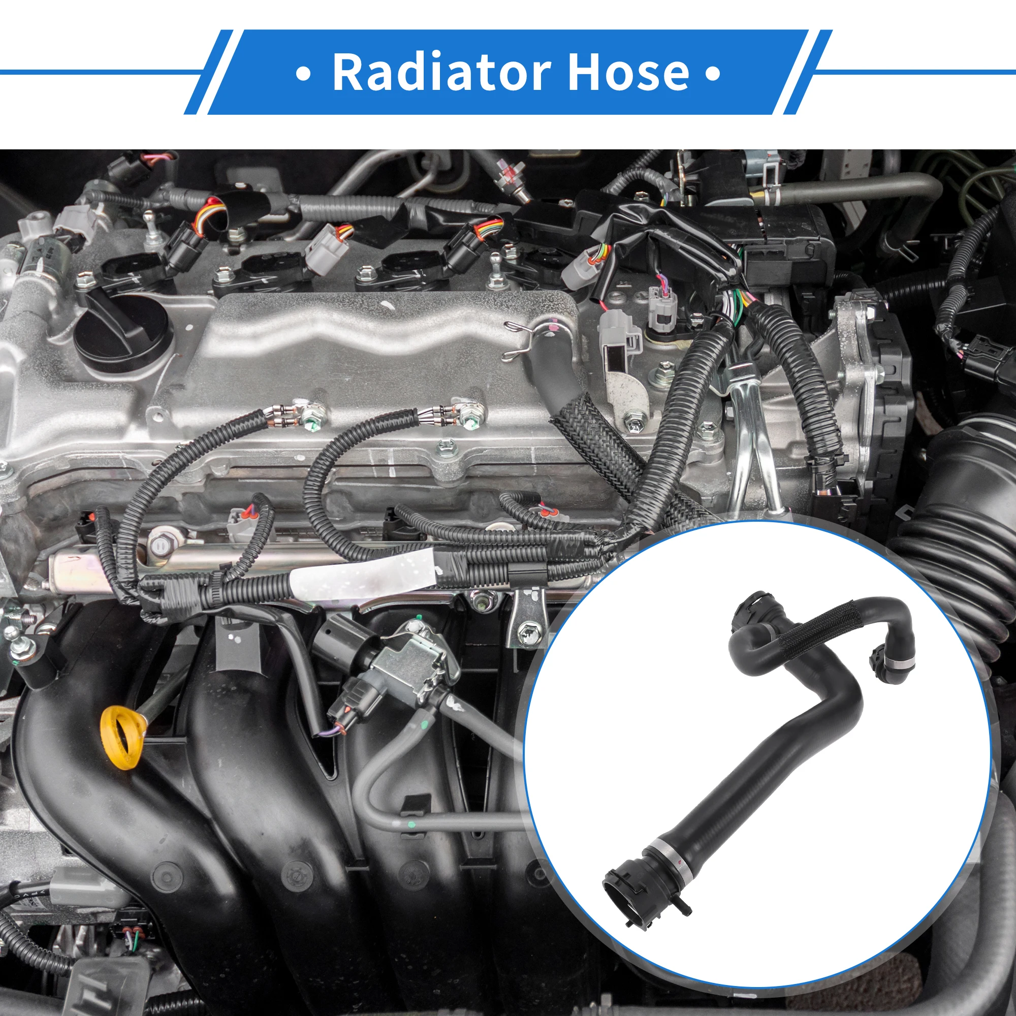UXCELL Radiator Hose for BMW X5 E70 48i xDrive 2006 2007 2008 2009 2010 Upper Coolant Water Hose 17127536230