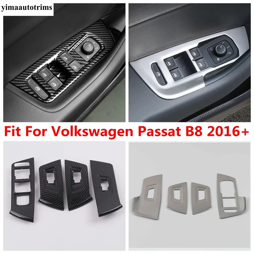 Car Door Armrest Window Lift Control Button Switch Panel Cover Trim For Volkswagen Passat B8 2016 - 2021 Accessories Interior