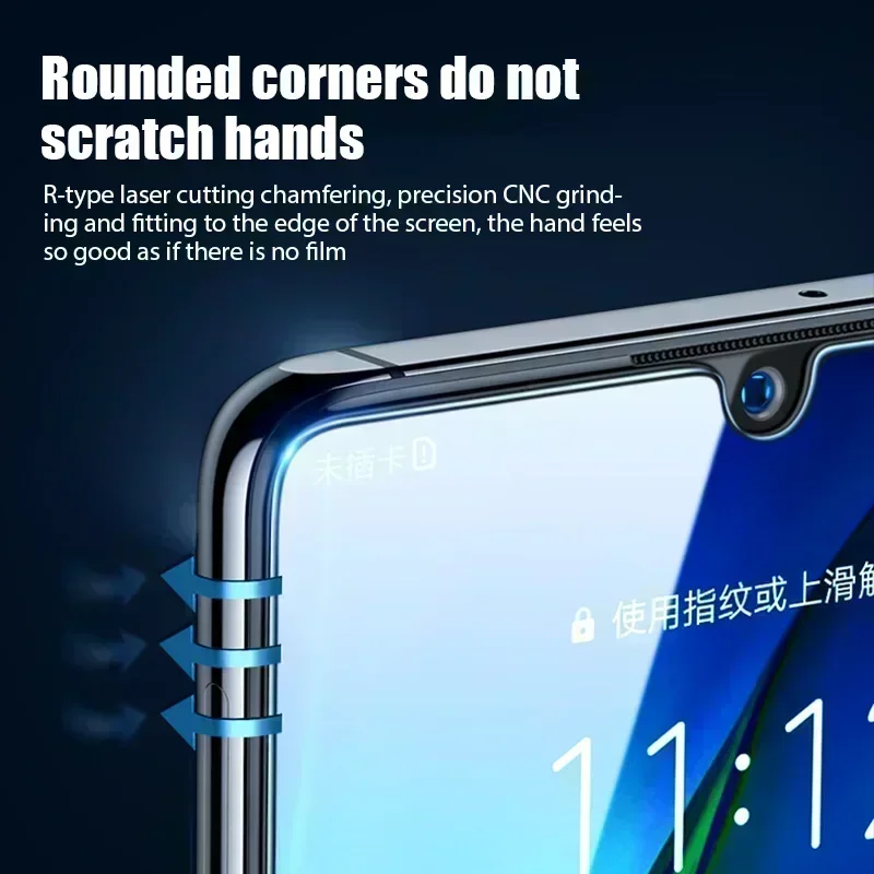 4 Uds vidrio templado para Huawei P30 Pro P20 P40 Lite EP Smart Z 2019 2021 Mate 20 Protector de pantalla para Honor 50 20 10 Lite X8 9X