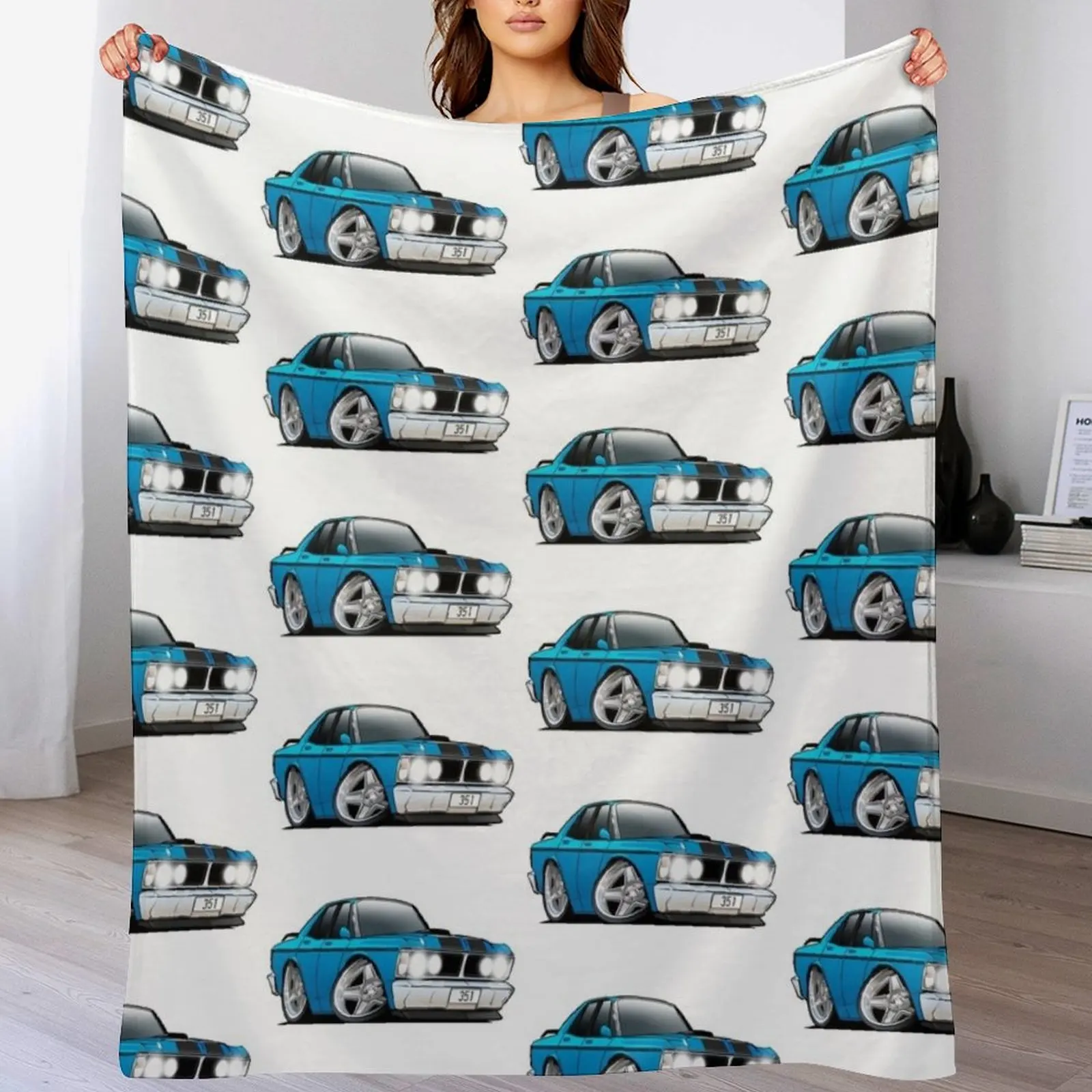 

Ford Falcon XY GT Throw Blanket Beautifuls Decorative Sofa Blankets